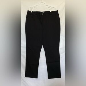 Bandolino Black Chinos Classic Straight-Leg Pants